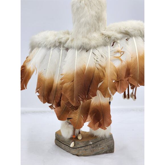 Kachina Eagle Dance Figurine Native American Art Signed IMSB Southwestern 17" - Picture 6 of 16